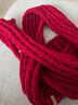 百搭韓版針織毛線(xiàn)紅色圍巾女2024圣誕冬季高級感新年禮物情侶圍脖 針織圍巾-酒紅色-1個(gè)裝-保暖 1 曬單實(shí)拍圖