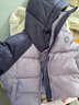 富羅迷女童羽絨服冬季三防保暖外套兒童拼色連帽冬裝 紫色/深紫 150 曬單實(shí)拍圖