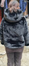 欣妃羽仿貂毛大衣女時(shí)尚氣質(zhì)高級感連帽設計加厚保暖仿皮毛一體皮草外套 曬單實(shí)拍圖
