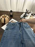 美思源加絨加厚九分牛仔褲女直筒2025秋冬新款小個(gè)子保暖窄版闊腿 復古藍九分加厚絨 M 【97-110斤】 曬單實(shí)拍圖