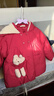 戴維貝拉（DAVE＆BELLA）兒童羽絨服新款防水透濕女童外套女寶寶冬天衣服小童連帽外衣 紅色【現貨】 90 cm 【充絨量72.5g】 曬單實(shí)拍圖