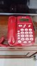 億家通電話(huà)機座機 T17B 固定電話(huà) 辦公家用 大屏大按鍵 來(lái)電顯示 免電池 屏幕翻蓋 可壁掛 紅色 曬單實(shí)拍圖