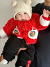 哈趣猴寶寶拜年服秋冬季兩件套周歲新春紅色棉服分體套裝嬰兒衣服過(guò)年服 中國紅 73 曬單實(shí)拍圖