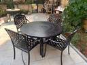 筑家星宇戶(hù)外燒烤桌椅鑄鋁商用室外休閑木炭燒烤架庭院桌子家用院子碳烤爐 6張波爾多椅+130碳烤圓桌 曬單實(shí)拍圖