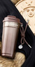 星巴克（Starbucks）杯子棕金鎏光系列棕色不銹鋼桌面水杯大容量便攜隨行杯男女士送禮 雙飲口不銹鋼桌面杯470ml 曬單實(shí)拍圖