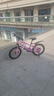 永久兒童自行車(chē)山地車(chē)青少年變速車(chē)碟剎車(chē)平把鋁合金減震前叉男女單車(chē) 粉紫色 【單速 贈后座架+LED前燈】 20寸【適合身高 130-155CM】 曬單實(shí)拍圖