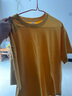 克萊因藍300g重磅純棉t恤寬松夏季圓領(lǐng)短袖厚實(shí)純色復古男女款tee 姜黃色-【300g重磅】 3XL【建議200-230斤】 曬單實(shí)拍圖