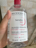 貝德瑪（BIODERMA）粉水舒妍潔膚液卸妝水敏感肌可用溫和無(wú)需水洗500ml*2 曬單實(shí)拍圖
