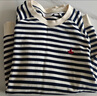 納維凱爾意大利小帆船女全棉寬松長(cháng)袖衛衣條紋圓領(lǐng)T恤2315005501 藍白 S  曬單實(shí)拍圖