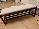 全友家居 實(shí)木軟包凳新中式長(cháng)條凳玄關(guān)換鞋休閑凳子床尾凳KD 曬單實(shí)拍圖