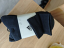 阿迪達斯（adidas） 男女襪子運動(dòng)襪足球籃球襪秋冬新款吸汗休閑百搭襪子加厚毛巾底 中筒黑色3雙 均碼男女通用 曬單實(shí)拍圖