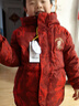 左西男童羽絨服冬季加厚拜年服2025新款兒童三防連帽外套 紅色 140 曬單實(shí)拍圖