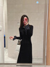 妙奕嘉連衣裙秋冬季裙子女春季2026長(cháng)裙包臀裙假兩件針織連衣裙黑色長(cháng)袖 黑色長(cháng)袖polo針織連衣裙 M 【建議90-100斤】 曬單實(shí)拍圖