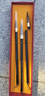古韻灰尾毛筆書(shū)法專(zhuān)用大中小楷書(shū)行草書(shū)隸書(shū)初學(xué)者入門(mén)套裝168 【送禮盒】灰尾毛筆大中小三支 曬單實(shí)拍圖