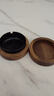 叁旬 創(chuàng  )意胡桃木煙灰缸家用客廳簡(jiǎn)約現代帶蓋防煙味個(gè)性潮流輕奢辦公車(chē)載輕奢家用茶幾煙缸帶蓋 圓笙煙灰缸_曜巖黑 曬單實(shí)拍圖