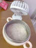 OIMG小風(fēng)扇吹輔食手持小風(fēng)扇兒專(zhuān)用兒童吃飯涼飯神器寶寶吹飯菜小風(fēng)扇降溫飯食便攜式迷你可調節電風(fēng)扇 高配款1200mAh【白】旋轉底座 曬單實(shí)拍圖