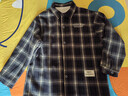 小象漢姆童裝男童長(cháng)袖格紋加絨襯衫兒童保暖打底衫冬裝中大童男孩外套潮 深藍格 160 cm 曬單實(shí)拍圖