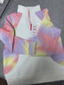 特步童裝女童流彩【空氣囊】半開(kāi)襟領(lǐng)口運動(dòng)上衣 白練色/少女粉 120 曬單實(shí)拍圖