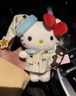 oeinhellokitty玩偶掛件可愛(ài)高顏值毛絨公仔書(shū)包包鑰匙扣送女生日禮物 晚安小熊睡衣KT 13cm 曬單實(shí)拍圖