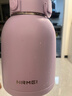 恩爾美（nRMEi）大肚杯保溫杯大容量女士316不銹鋼高顏值學(xué)生噸桶噸吸管水壺杯子 紫色2000ml【雙飲+茶倉+背帶】 曬單實(shí)拍圖