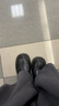 啄木鳥(niǎo)軟底小皮鞋女2025年秋冬季新款英倫風(fēng)樂(lè )福鞋女jk制服休閑百搭單鞋 黑色【加絨保暖】 36 (230mm) 曬單實(shí)拍圖
