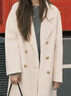 太平鳥(niǎo)重磅高支全羊毛雙面呢大衣女冬白色外套女* 米色25春季 XS 曬單實(shí)拍圖
