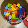 Hape(德國)兒童積木玩具木質(zhì)100粒雙面數字字母桶裝寶寶新年禮物E8488 曬單實(shí)拍圖
