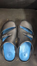 迪卡儂游泳男士運動(dòng)包腳拖鞋男洞洞鞋黑色藍底42~43碼2934063 曬單實(shí)拍圖