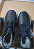 回力（Warrior）官方棉鞋女冬季加絨媽媽鞋皮面保暖中老年雪地靴舒適老人鞋黑紫37 曬單實(shí)拍圖