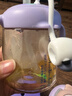 貝親熊貓牛奶杯1-3歲嬰兒童寶寶喝水喝奶雙吸管直飲水杯奶瓶330ml 【雙吸管防嗆+直飲】香芋波波紫 曬單實(shí)拍圖