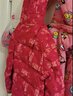 迪士尼寶寶兒童大童羽絨服童裝2026新款男女童紅色拜年服保暖秋冬季外套 曬單實(shí)拍圖