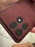 mlnew 紅米K70鏡頭全包手機殼Redmi K70Pro防滑保護殼小羊皮手機套防摔保護套5G 【酒紅色】配全屏高清鋼化膜 曬單實(shí)拍圖