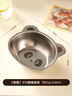 onlycook316不銹鋼寶寶輔食碗 兒童餐盤(pán)飯碗 卡通小碗嬰兒餐具餐盤(pán)-萌熊 曬單實(shí)拍圖