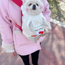 嬉皮狗（hipidog）狗狗背包聯(lián)名便攜胸前包比熊博美小型幼犬秋冬外出保暖寵物雙肩包 德羅紅 L（適用體重11-15斤） 曬單實(shí)拍圖
