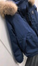 雪中飛短款羽絨服25冬新款工裝派克服寬松加厚大毛領(lǐng)外套藏青色L 曬單實(shí)拍圖