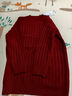歌米拉（Gemila）中長(cháng)款針織衫女遮屁股秋裝新款春秋洋氣外穿毛衣打底衫 紅色 XL 【120斤-130斤】 曬單實(shí)拍圖