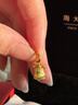 周大福蝴蝶結雪花鈴鐺 足金黃金吊墜女送生日禮物EOF2202 新年禮物 約1.85g計價(jià)(工費280) 曬單實(shí)拍圖