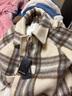 皮爾卡丹（pierre cardin）內膽呢子大衣女2025新款冬季英倫風(fēng)復古格子毛呢外套女小個(gè)子 格紋升級 加厚 S 95-110斤 曬單實(shí)拍圖