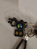 高檔太空人鑰匙鏈情侶卡通可愛(ài)高級汽車(chē)鑰匙扣男生鑰匙圈精致禮品 【黑】太空人+編織繩+平安牌 曬單實(shí)拍圖