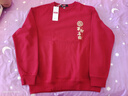 班尼路（Baleno）酒紅色衛衣男女2026新款馬年本命年長(cháng)袖上衣服平安喜樂(lè )[燙金印花] 曬單實(shí)拍圖