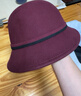 上海故事純羊毛帽子女秋冬保暖毛呢禮帽長(cháng)短檐漁夫帽雙色花送女友新年 曬單實(shí)拍圖