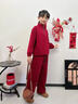 女童加絨套裝冬裝2026新款本命年12歲女孩衣服兒童衛衣紅色拜年服 紅色加絨套裝【衛衣+褲子】 160 曬單實(shí)拍圖