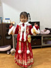 芭米諾漢服女童冬款拜年服新年國風(fēng)秋冬裝馬面裙冬季兒童唐裝 紅色 120 曬單實(shí)拍圖