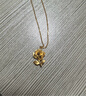 周六福黃18K金項鏈玫瑰花彩金項鏈生日禮物女C0614756 40+5cm新年禮物 曬單實(shí)拍圖