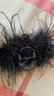 丹琴超仙鴕鳥(niǎo)羽毛發(fā)夾抓夾大號后腦勺新款盤(pán)發(fā)鯊魚(yú)高級夾子發(fā)卡頭飾 黑色羽毛13厘米【高級主流色】 曬單實(shí)拍圖