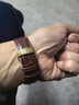 瑞士拜戈表帶真皮BALCO男女士原裝款蝴蝶扣牛皮手表鏈20 21 22mm 棕色棕線(xiàn)皮帶-金蝴蝶扣 20MM 曬單實(shí)拍圖