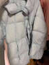 雪中飛云朵泡芙中長(cháng)款90白鴨絨2025款韓版連帽冬季百搭羽絨服女 水藍 S 曬單實(shí)拍圖