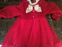 小豬班納（PEPCO）女童連衣裙冬季裙子冬裙兒童蓬蓬裙女孩冬裝洋氣公主裙 紅色 140 曬單實(shí)拍圖