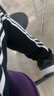 阿迪達斯（adidas）運動(dòng)褲男秋季防風(fēng)休閑衛褲健身跑步運動(dòng)褲 黑白收腿褲 M 曬單實(shí)拍圖