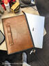 吉卡尼 高級定制筆記本套真皮手拿信封包電腦包筆記本平板內膽包毛氈包 深棕 大包 曬單實(shí)拍圖